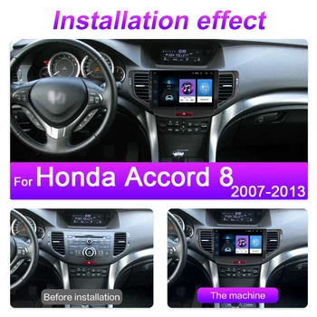 Honda Accord 8 2007-2013 M. 9 Colių 2 din Adroid 8.1 Automobilio Radijas Stereo WIFI, GPS Navigacijos, Multimedijos Grotuvas galvos vienetas