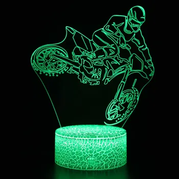 Hongcui Naktį LED Žibintai Naujiena 3D lempos Mielas Žaislas Dovana 7 Spalvų Animacinių filmų Atmosferą Lempa Vaikams, Vaikų Kambarys