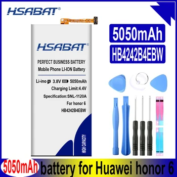 HSABAT 5050mAh HB4242B4EBW Mobiliojo Telefono Baterija Huawei honor 6 4X 7i che2-l11 H60-L01 H60-L02 H60-L11 H60-L04