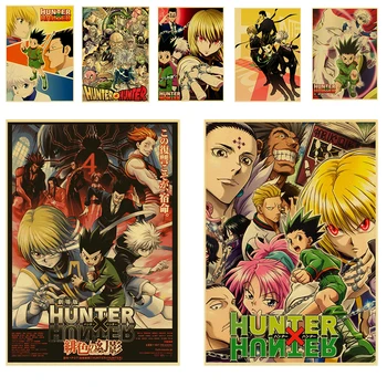 Hunter x hunter plakatas populiarus klasikinis japonų anime namų dekoro retro plakato sienos menas