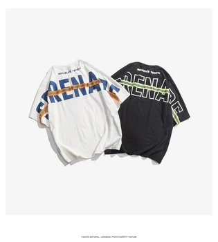 IiDossan Atsitiktinis Vyrų Marškinėliai Vyrams Streetwear Tee Negabaritinių Laiškas Išspausdintas Hip-Hop marškinėliai Japonijos Harajuku Moterų Drabužiai Nauji 2020 m.