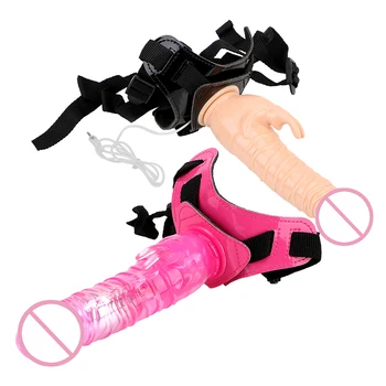 IKOKY Moterų Masturbator Sekso Žaislai Moterims, Silikono Suaugusiųjų Žaidimai Realistiškas Penis 10 dažnių Vibratorius Strap On Dildos
