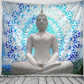 Indijos Budos meditacijos Buda gobelenas septynių čakrų sienos gobelenas Mandala gobelenas sienų medžiaga psichodelinio Joga, antklodė, Bohemi