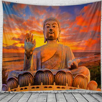 Indijos Budos meditacijos Buda gobelenas septynių čakrų sienos gobelenas Mandala gobelenas sienų medžiaga psichodelinio Joga, antklodė, Bohemi