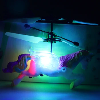 Infraraudonųjų spindulių indukcijos flying horse žaislai šviesą indukcijos plaukioja ponis už vaikas Kalėdų dovana