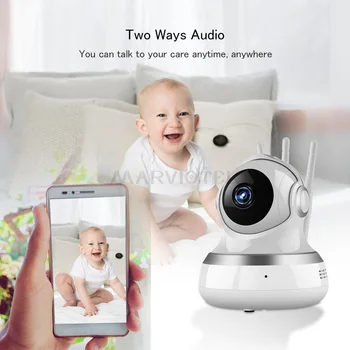 IP Kamera, wi-fi, vaizdo stebėjimo Mini Auto Stebėjimo kamera, HD vaizdo kameros kūdikio stebėjimo wifi, dviejų krypčių garso, namų saugumo IR P2P