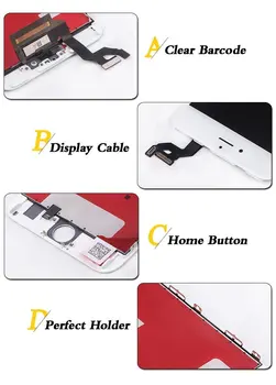IPhone 6 Ekrano Pakeitimas Baltas Skydelis Sintron OEM LCD Ekranas Jutiklinis Ekranas skaitmeninis keitiklis Surinkimo, Remonto, įskaitant Nemokamus Įrankius