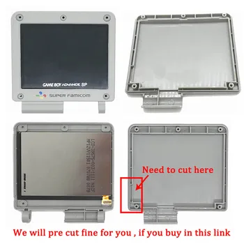 IPS V2 LCD Rinkiniai su lukštais atveju GBA SP IPS LCD Ekrano Apšvietimas su pre-cut shell GBASP Konsolės Korpusas su mygtukais
