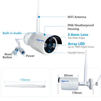 Irisolink Wifi, Vaizdo Stebėjimo Sistemos 8CH NVR Garso Įrašo 4pcs 1080P Saugumo Kameros Nightvision Tuya Belaidžių kamerų Sistema