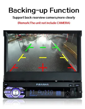 Ištraukiamas 1 Din 7 colių Automobilio Radijo Veidrodis Nuorodą Garso HD Touch Screen MP5 Grotuvą, 