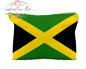 Jamaika kosmetikos krepšys asmeninį makiažas maišelį mažoms kosmetikos maišą, tualetinių reikmenų krepšys užtrauktukas maišelis bridesmaid dovana