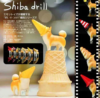 Japonijos originalus kapsulė lauke žaislai 8 rinkinių Augintiniai mielas kawaii kūgio corne shiba Inu Gręžimo gashapon duomenys Modelis Vaikams, Žaislų, Dovanų