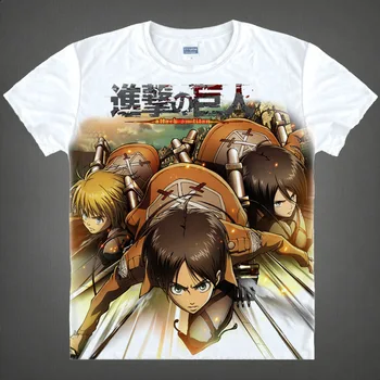 Japonų anime marškinėliai marškinėlius skautų legiono drabužius shingeki no kyojin tee marškinėliai Ataka Titan Milžinišką short-sleeve T-shirt