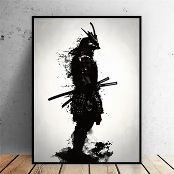 Japonų Samurajus Vaizdo Drobė, Aliejus, Tapyba Spausdinti Modernios Sienos Meno Nuotrauką Drobė HD Kambarį Apdaila