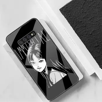 Japonų siaubo komiksų Tomie juoda Telefono dėklas Korpuso Grūdintas Stiklas Samsung S20 Plius S7 S8 S9 S10 Plus Pastaba 8 9 10 Plius