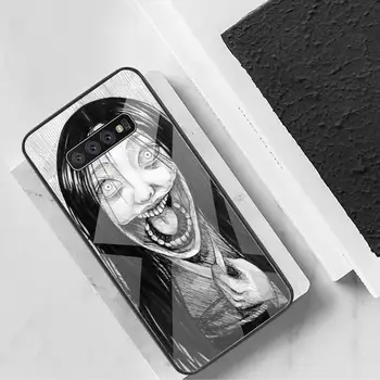Japonų siaubo komiksų Tomie juoda Telefono dėklas Korpuso Grūdintas Stiklas Samsung S20 Plius S7 S8 S9 S10 Plus Pastaba 8 9 10 Plius