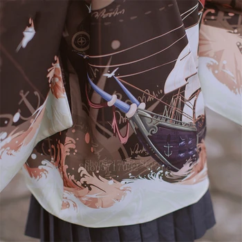 Japonų Stiliaus Moteris Kimono Haori Anime Spausdinti Vasaros Paplūdimio Streetwear Suaugusiųjų Atsitiktinis Saulės Yukata Kailis Palaidinė Marškinėliai, Drabužiai
