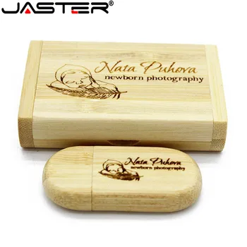 JASTER ( 1 vnt pirmiau nemokamai logotipą), medinė usb + box Flash Drive 4GB 16GB 32GB 64gb usb Atmintuką arba kliento logotipas vestuvių gif