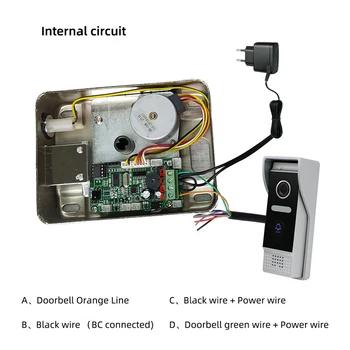 Jeatone Elektros Užraktas Home Video Domofonas Vaizdo Duris Telefono, Laidinio Nuotolinio Atrakinti su Smart Card Namų Apsaugos Sistemos Komplektas