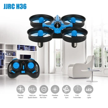 JJRC H36 Mini drone 2.4 G 4CH 6-Ašis 3D Flip Begalvis Režimu rc sraigtasparnis Quadcopter žaislai vaikams VS E010 Multi Baterija