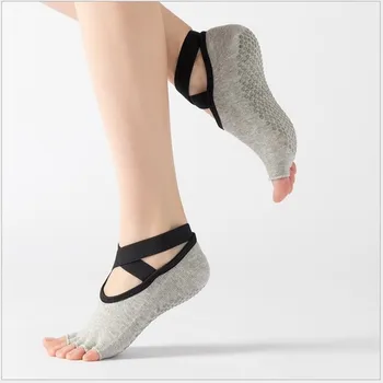Jogos Kojinės Kvėpuojantis Dviračių Kojinės Anti Slip Besiūlių Moterims ir Ne Slydimo Toeless Pusė Kojų Kojinės Baleto Šokių