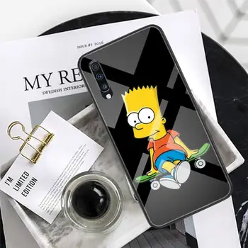 Juokinga Bart Simpson berniukai Telefoną Atveju Grūdintas Stiklas XiaoMi 8SE 6 8lite MIX2S 3 Pastaba Redmi Pastaba 7 5 4 Redmi 6A 5Plus 4X