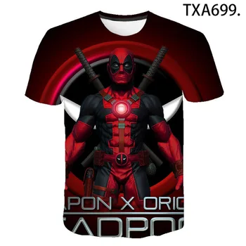 Juokinga T shirts, Superhero Deadpool marškinėliai Vyrams, Moterims, Vaikams, marškinėliai 3D Spausdinimo Anime Viršūnes Berniukas Mergaitė Vaikai Kietas Streetwear Tee
