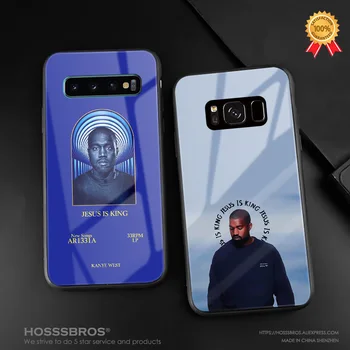 Jėzus Yra Karalius, Kanye West minkšto silikono grūdintas stiklas telefono padengti shell 