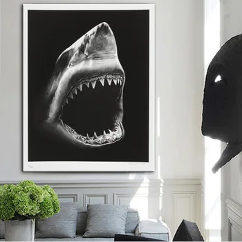 Jūrų gyvybės overlord ryklių gyvenimo kambario, miegamasis apdailos, dažymo sienelės nuotraukas kambarį dažų skaičius