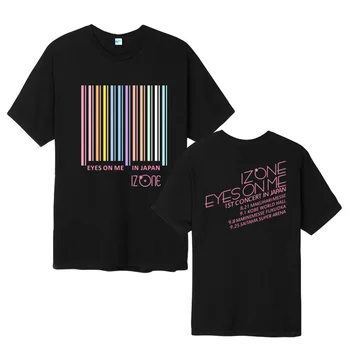 K-Pop IZONE T-Shirt 1-OS Akys Mane Koncertų Marškinėliai Topai Unisex Atsitiktinis Įgulos Kaklo Tee