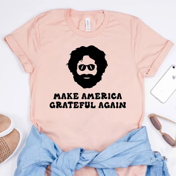 Kad Amerika Dėkingas Vėl Marškinėliai Juokinga Jerry Garcia Grafinis Tee Dėkingas-Miręs Merch Marškinėliai Dovanų Gfor Gerbėjai Hipster Viršūnės