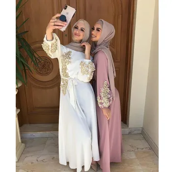 Kaftan Dubajus Abaja Turkijos Musulmonų Moterų Suknelė, Hijab Islamas Caftan Marocain Suknelės Vestidos Eid Mubarakas Europos Drabužių Musulman