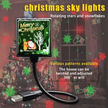 Kalėdų Dovana Spalvingas Žvaigždėtas Dangaus Projektorius, USB Trys Režimai, Atmosfera projekcija LED lempos Naktį Šviesos Romantiška Projekcija Lempos