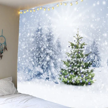 Kalėdų meno gobelenas sienos kabo Kalėdų eglutė gobeleno fono šeimos naujieji metai apdaila, įvairių dydžių