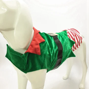 Kalėdų Žalia Elf Šunelis Kalėdų Kostiumas Pet Transformacijos Suknelė