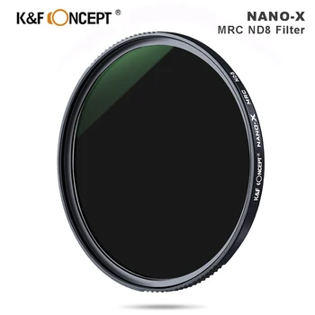 K&F Sąvoka Nano-X Fader ND4 ND8 Objektyvo Filtras 49mm 58mm 67mm 72mm 77mm 82mm Kintamasis Netral Tankio Filtras Canon Nikon Sony