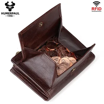 Karvės odos vyriški monetos rankinėje RDA mados prekės ženklo trumpas piniginės kortelės turėtojas užtrauktukas aukščiausios kokybės vyriškos piniginės Rankų darbo su moneta kišenėje