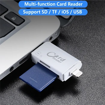KARŠTA! 3 in 1 OTG Atminties Kortelių Skaitytuvas Micro SD TF USB OTG Kortelių Skaitytuvo Adapteris, skirtas 