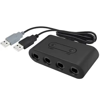 KARŠTO 4 Ports For GameCube GC Valdytojai USB Adapteris Keitiklis skirtas Nintendo Wii U, PC NGC PC Žaidimas Priedų