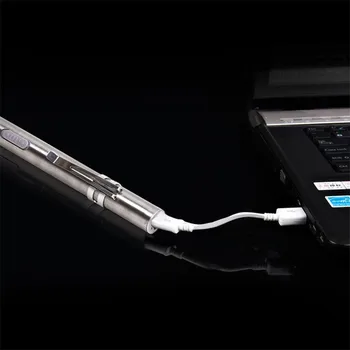KARŠTO Nešiojamas USB Įkraunamas LED Žibintuvėlis atsparus Vandeniui Mini Žibintuvėlis Keychain Lempos baterija Nemokamas Pristatymas Didmeniniams #2f02