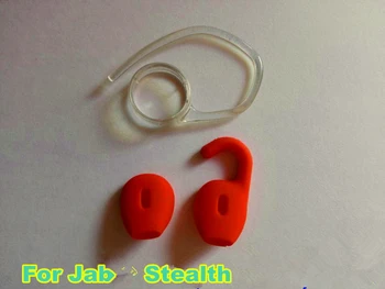 Karšto pardavimo 2vnt raudonos silikoninės ausies patarimai pumpurai ausinių eartip su kabliu Stealth belaidžio 
