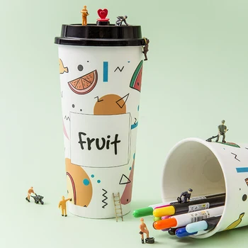 Kawaii pieno arbatos puodelio 12colour 0,5 mm neutralus pen kostiumas mokymosi biuro reikmenys parašą pen mielas stacionarių prekių kūrybos pen