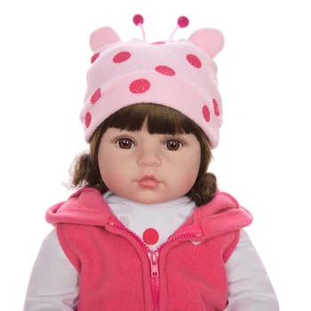 KEIUMI 18 Cm/48cm Tikroviška Princesė Reborn Baby Doll Žaislas Naujagimių Silikono Nekilnojamojo Touch Baby Doll Su Žirafa, Gimtadienis, Kalėdos,