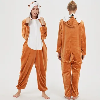 Kigurumi dinozaurų liūtas pižama vyrų ir moterų, suaugusiųjų gobtuvu Vienaragis pižama sleepwear moterų namų drabužių Kalėdų