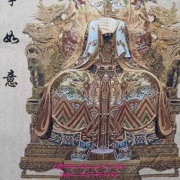 Kinijos mazu baoping portretas siuvinėjimas šilku išskirtinį siuvinėjimas, tapyba Tibeto Buda thangka
