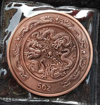 Kinijos Retųjų Kolekcijos drakono statula Progines monetas