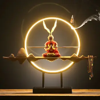 Kinų Dzeno Išdėstymas Kambarį Sun Wukong Moliuskui Smilkalų Degiklis Darbalaukio Apdailos Namų Reikmenys