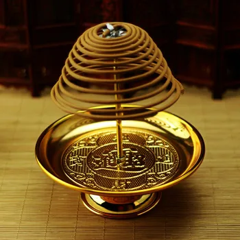 Kinų Stiliaus Budistų Prekių Ištraukiama Disko Laikiklio Aukso, Smilkalų Degiklis Lydinio Smilkalų Įdėta Šeimos Papuošalai