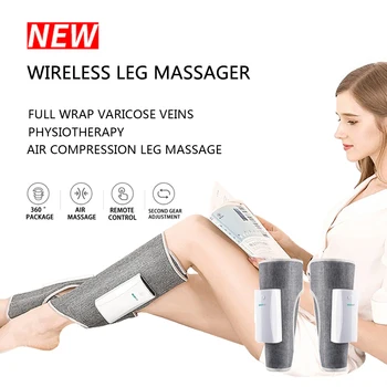 Kojos Massager Belaidžio Oro Suspaudimo Kojų Masažas Visą Wrap Venų Išsiplėtimas, Fizioterapija Oro Banga Koja Paspaudus Massager Atsipalaiduoti