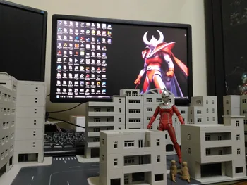 KOMIKSŲ KLUBAS-AKCIJŲ GUNDAM MODELIS Ultraman Gatvės Pastatų scena nustatyti hg1/144 mg1/100 PASIDARYK pats asamblėjos žaislas pav.